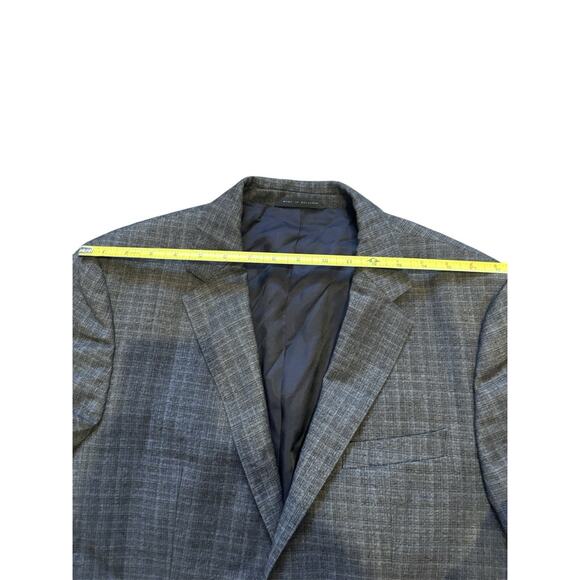 HUGO BOSS 38S Black Plaid "The James4" 100% Wool Hopsack Blazer $595 Sport Coat - Picture 13 of 16